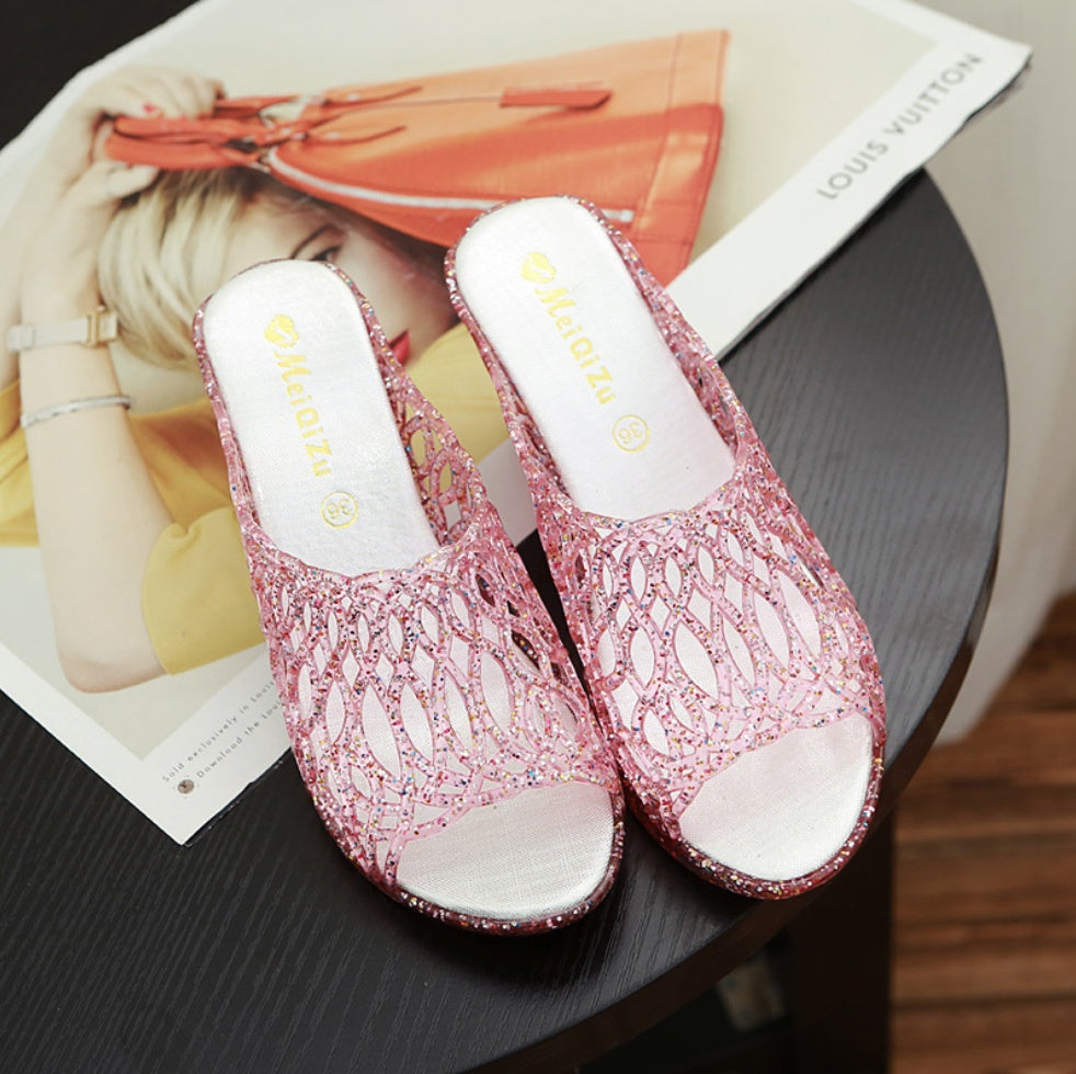 Slippers Bling Wedges Woman Casual Shoes Fashion - Clothing Personality