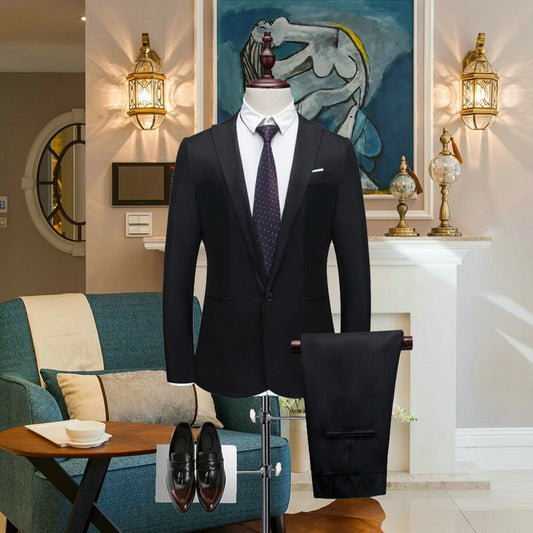 Men's Wedding Formal Suit Slim Fit Suit - Clothing Personality