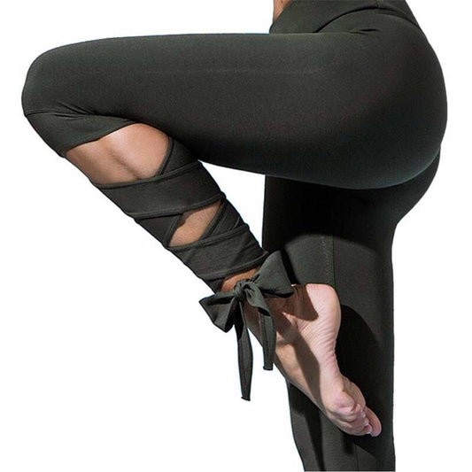Yoga Sports Tight Leggings For Women Yoga Leggings fitness Pants dance ballet bandage leggings Women Running Tights - Clothing Personality