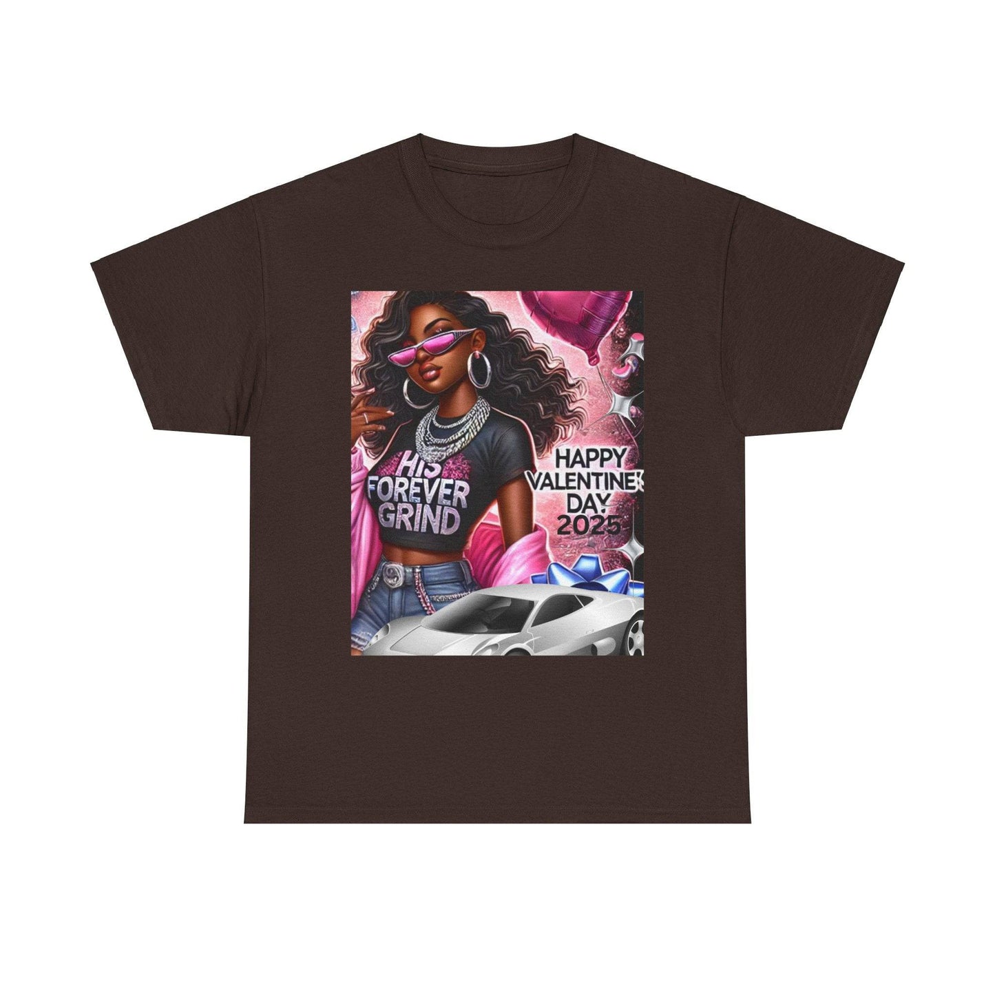 Celebrate Your Love with Our Limited Edition "His Forever Grind" Valentine's Day T-Shirt - Clothing Personality