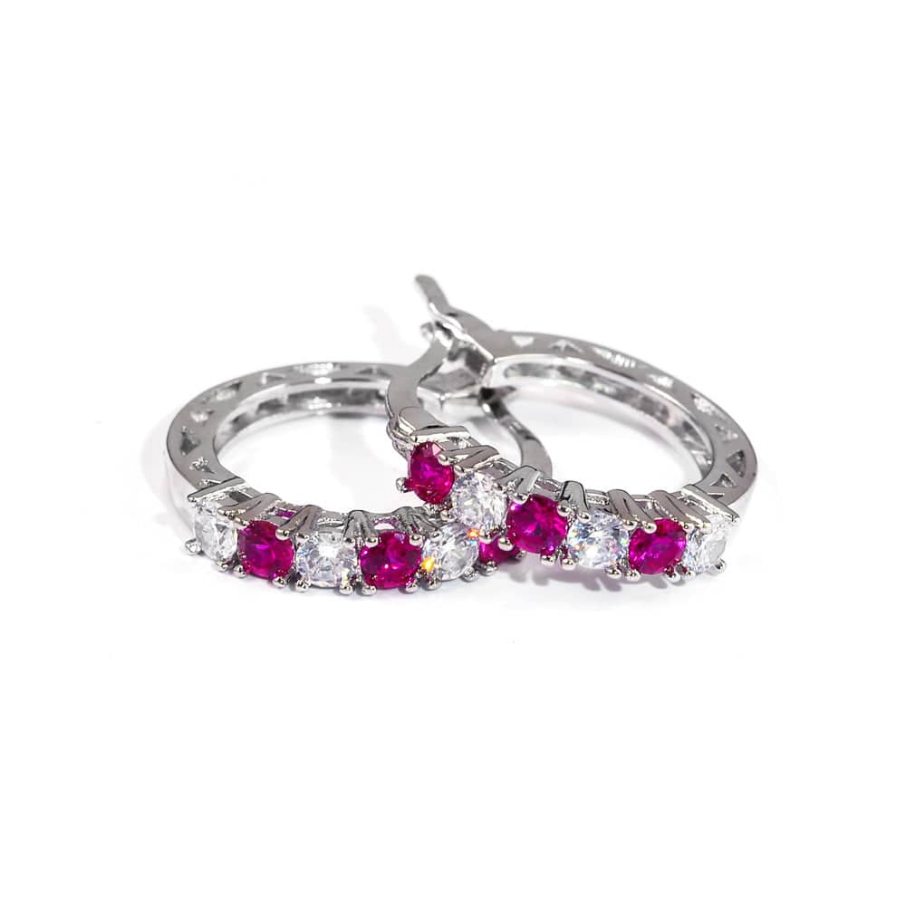 Colorful Cubic Zirconia Ear Buckles Earrings - Clothing Personality