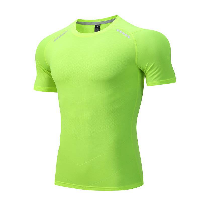 Men's Quick Drying T-Shirt Short-Sleeved Activewear Top Round Neck Workout Clothes - Clothing Personality