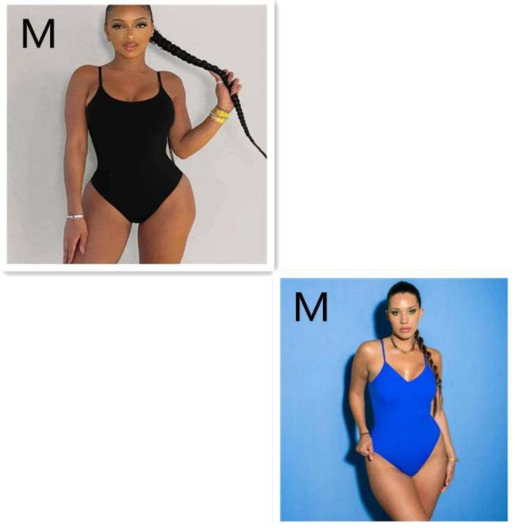 Summer Bikini Backless String Large Size Sexy Solid Color Triangle One-piece Swimsuit Womens Clothing - Clothing Personality