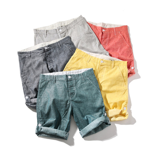New linen shorts men - Clothing Personality