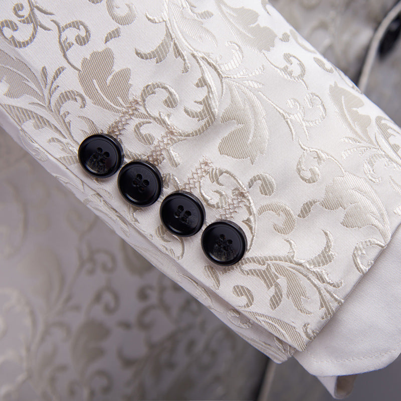 Men's Paisley Tuxedo Suit Wedding Suit Set - Clothing Personality