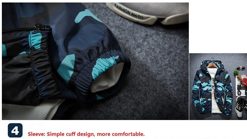 Men Jacket Fashion Spring Men Brand Camouflage Jackets Casual Mens Coat Men's Hooded Luminous Zipper Coats