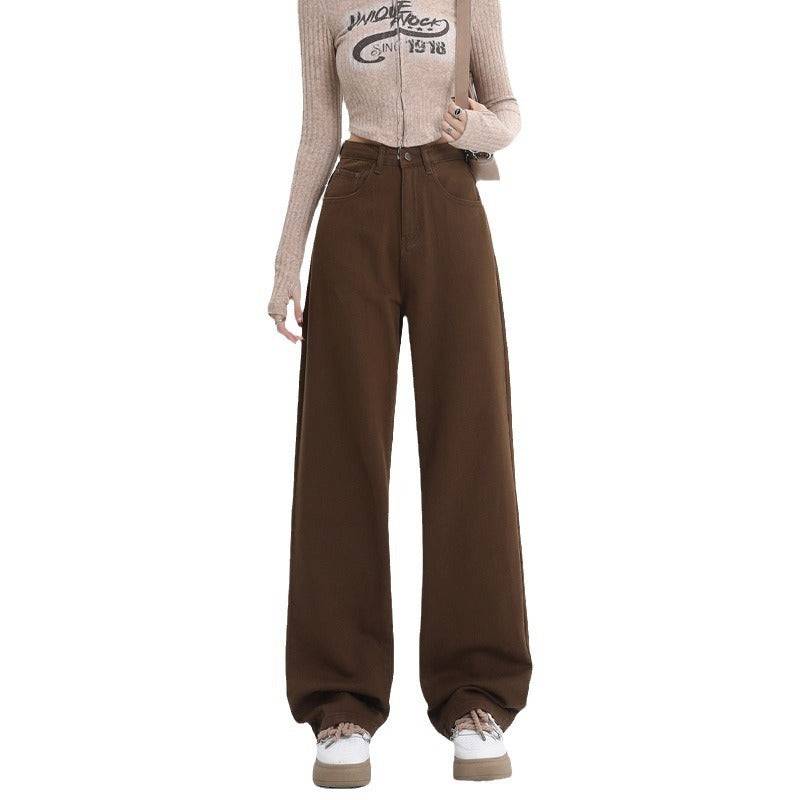 Spring And Autumn New Style White Wide Leg Jeans Women's Loose Straight - Clothing Personality