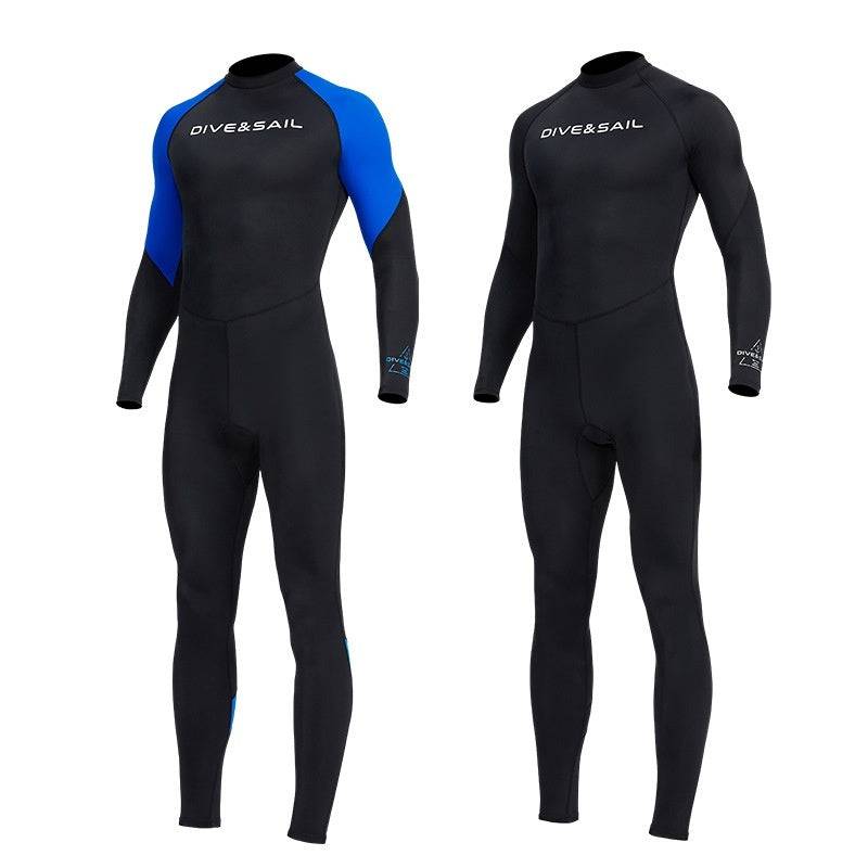 New Diving Suit Men's One-piece Thin Type Sunscreen Quick-drying Swimsuit - Clothing Personality