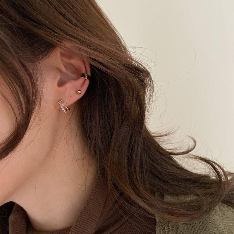 Ladies vintage opal earrings - Clothing Personality