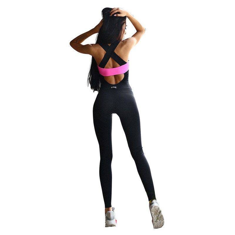 Tight yoga coffee jumpsuit - Clothing Personality