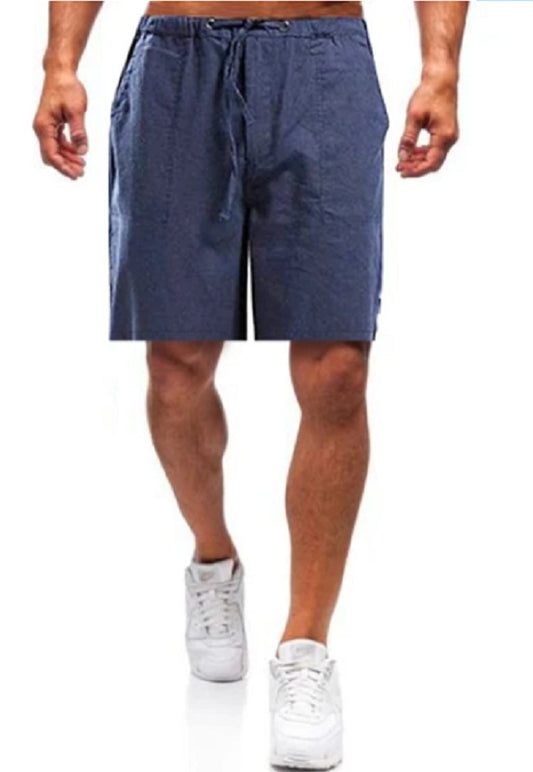 Men's linen large size bag shorts - Clothing Personality