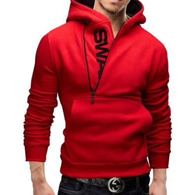 Men's Swag Quarter Zip Hoodie Printed Hooded Sweatshirt Tracksuit Top Wine Red Royal Blue Blue Light Grey Hooded Letter Graphic Prints Print Sports & Outdoor Daily Sports Hot Stamping Designer Basic Casual l Clothing Apparel Hoodies - Clothing Personality