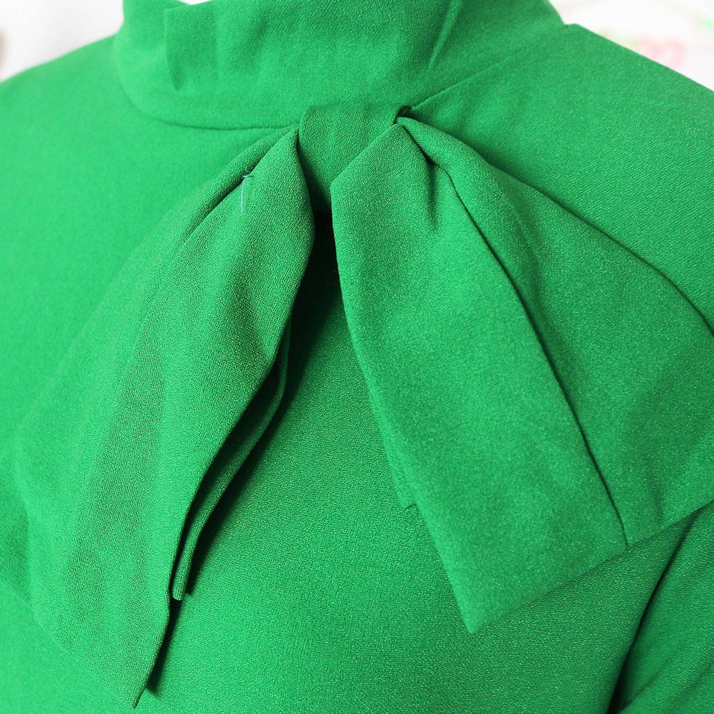 Women's Plus Size Bow Long Sleeve Dress - Clothing Personality