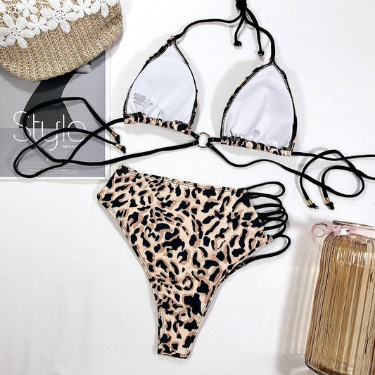 Leopard print swimsuit swimsuit bikini - Clothing Personality