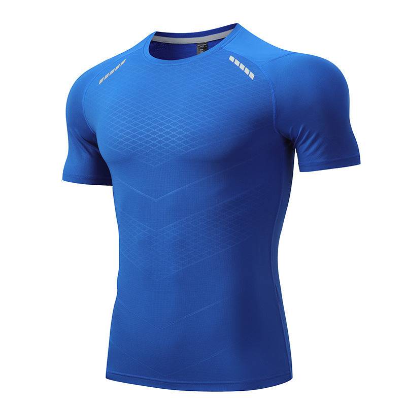 Men's Quick Drying T-Shirt Short-Sleeved Activewear Top Round Neck Workout Clothes - Clothing Personality