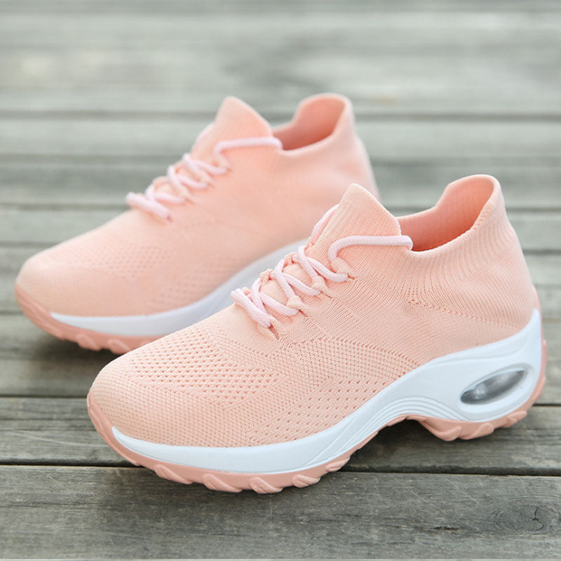Sports Women Flying Knit Socks Shaking Shoes - Clothing Personality