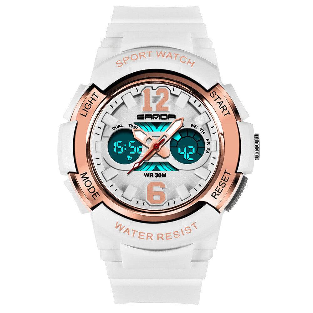 Luminous waterproof alarm clock sports watch - Clothing Personality