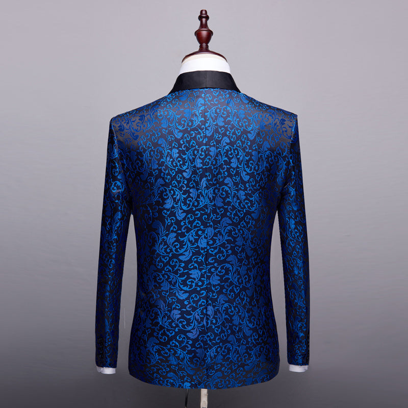 Men's Paisley Tuxedo Suit Wedding Suit Set - Clothing Personality