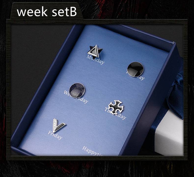 925 Silver Men''s Earrings Single Fashionable Silver Earrings - Clothing Personality