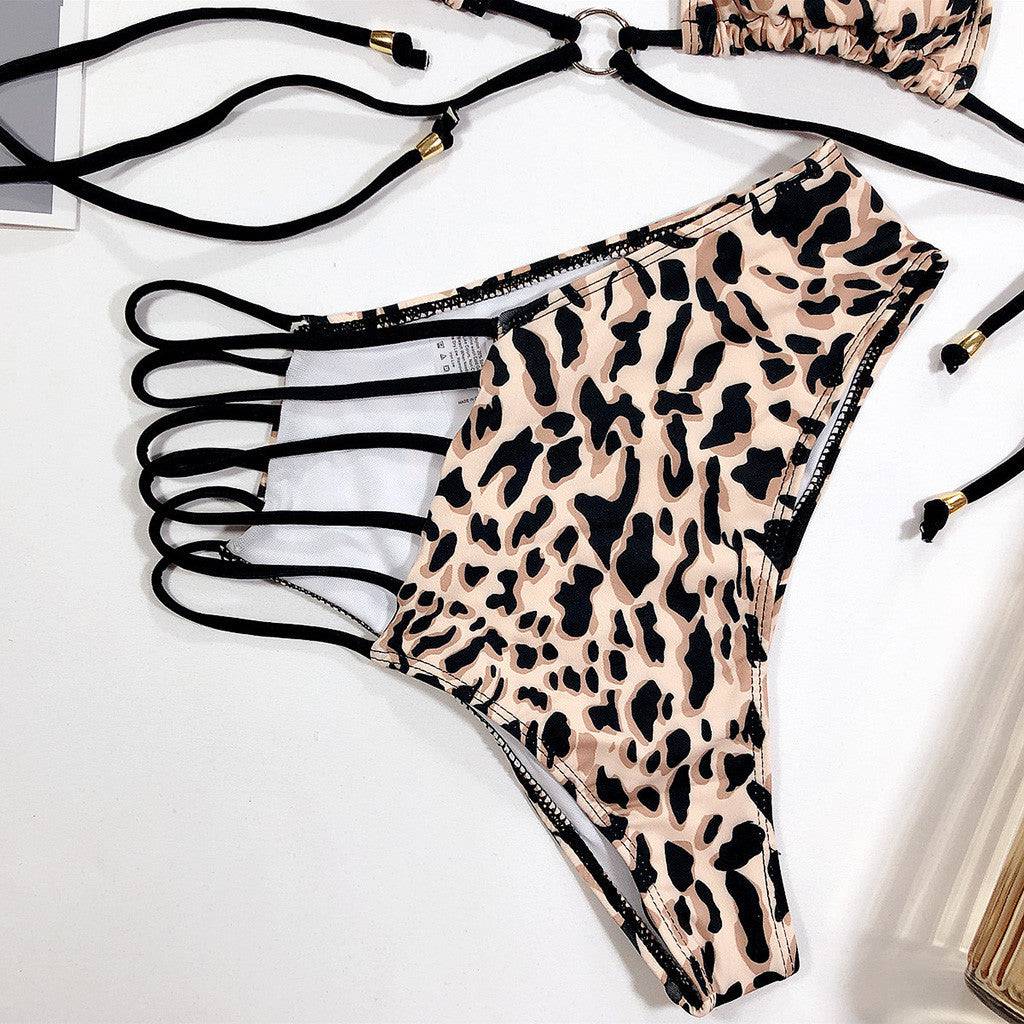 Leopard print swimsuit swimsuit bikini - Clothing Personality