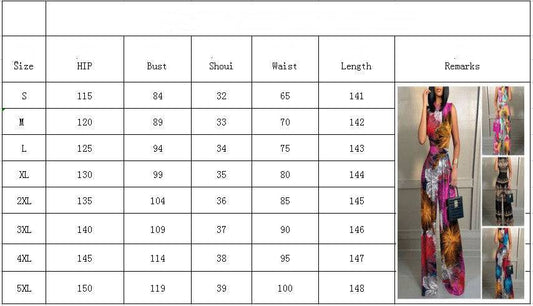 Spring Leisure Slim Print Sleeveless Women's Jumpsuit - Clothing Personality