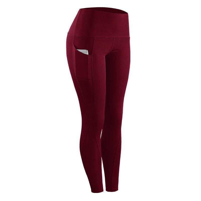Women Compression Skinny Fitness Leggings Women Stretch Sportswear Casual Leggings Pants with Pocket - Clothing Personality