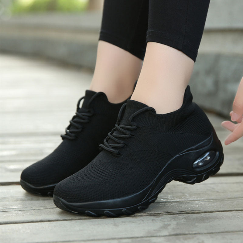 Sports Women Flying Knit Socks Shaking Shoes - Clothing Personality