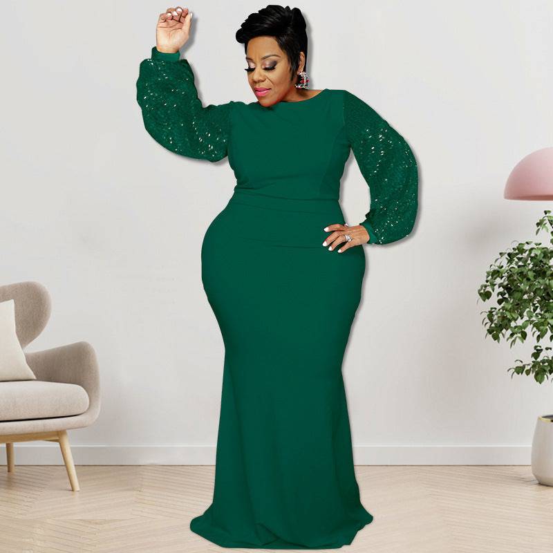 Women-s Long Sleeve Beaded Dress Autumn - Clothing Personality