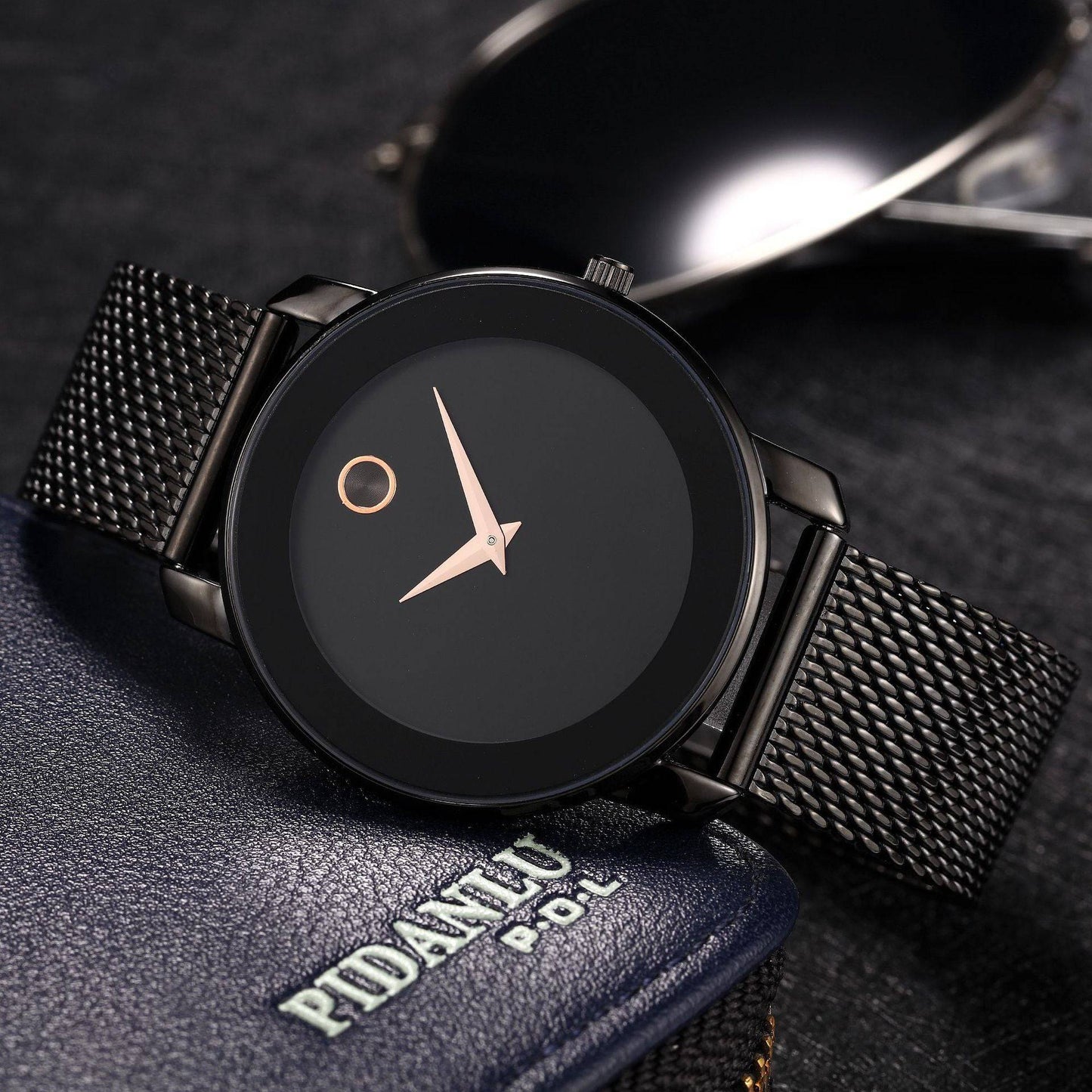 Men's Stylish Business Mesh Strap Watch Wristwatch - Clothing Personality