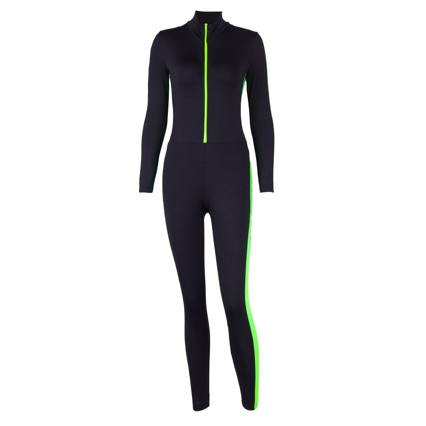 Zipper stitching yoga sports jumpsuit - Clothing Personality