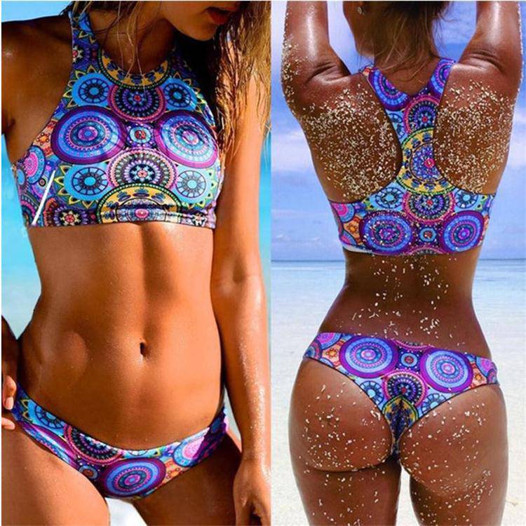 New Low Waist Triangle Bikinis High Neck Brazilian Swimwear Swimsuit Swimsuit Bikini Set Brazilian Beachwear Biquini - Clothing Personality