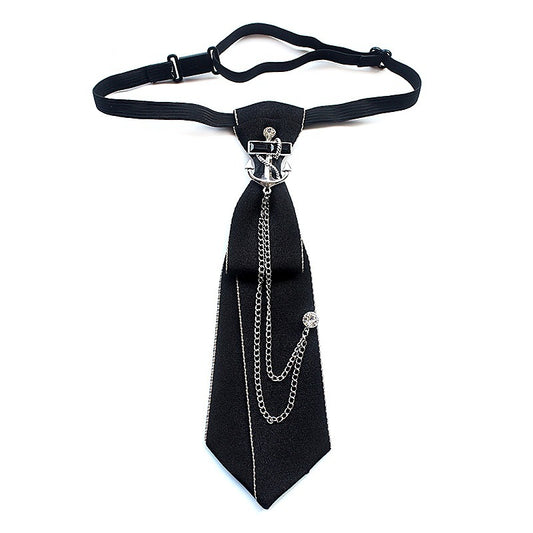 Women's Bedazzled Tie Jewelry Chain link Neckline Accessories Tie - Clothing Personality