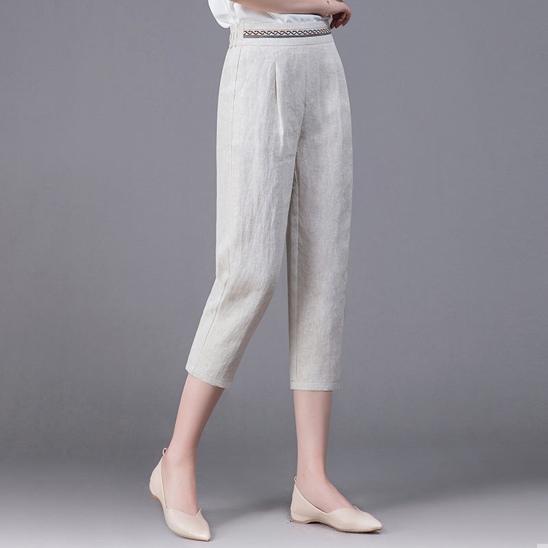 Linen Pants Summer New Loose Harem Pants Women - Clothing Personality