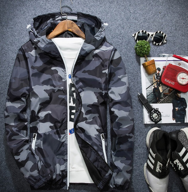 Men Jacket Fashion Spring Men Brand Camouflage Jackets Casual Mens Coat Men's Hooded Luminous Zipper Coats