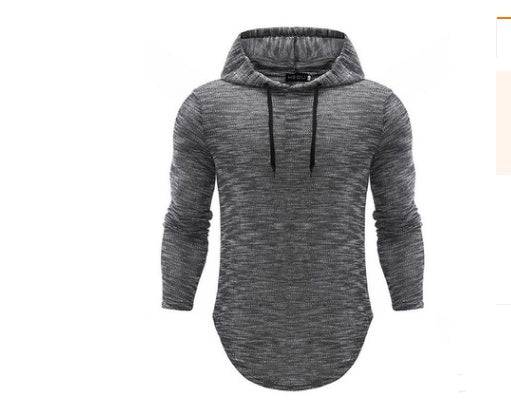 Men's Casual Cotton Hoodies Long Sleeve Sweatshirts Solid Color With Hat - Clothing Personality