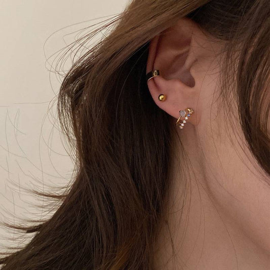 Ladies vintage opal earrings - Clothing Personality