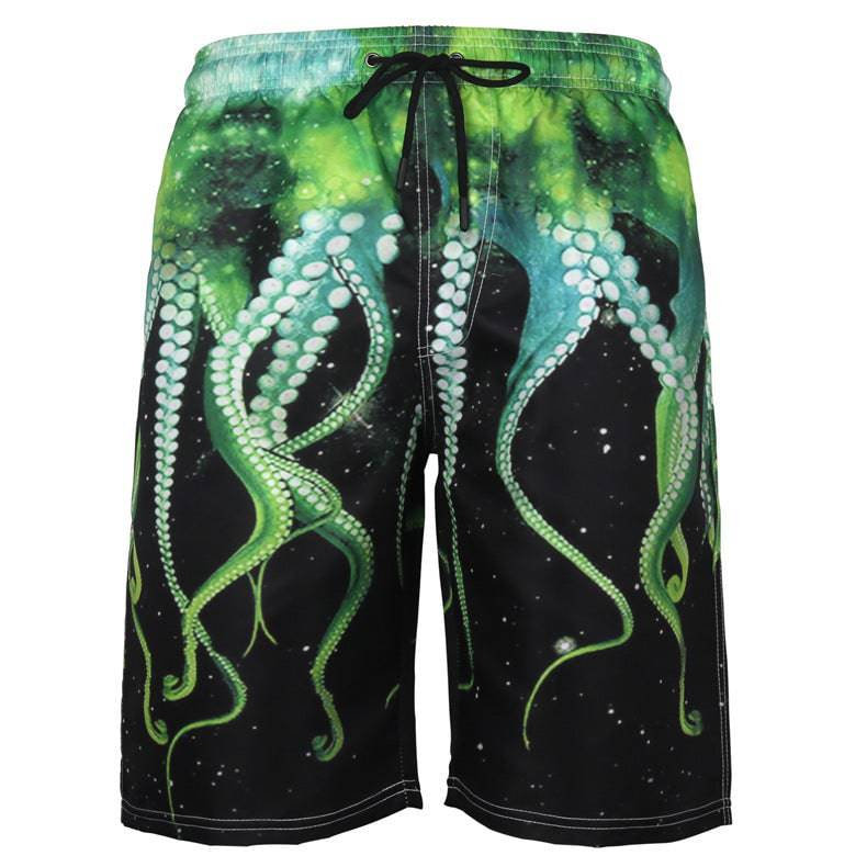 Men's Beach Pants Casual Shorts Octopus Amazon Plus Size Sweatpants - Clothing Personality