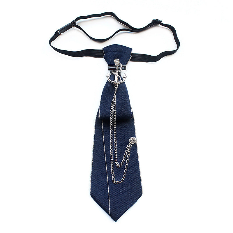 Women's Bedazzled Tie Jewelry Chain link Neckline Accessories Tie - Clothing Personality