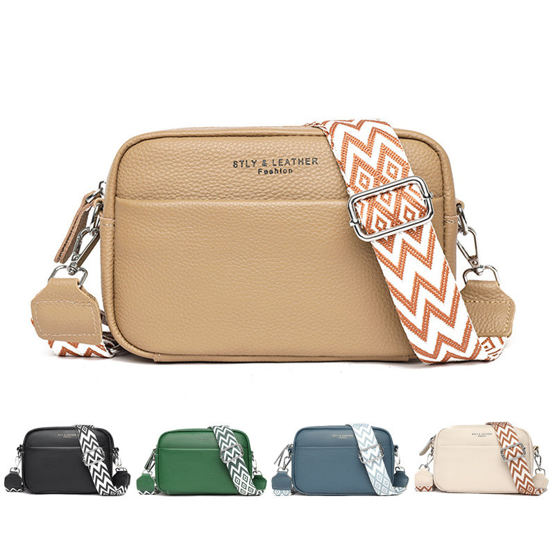 Fashion Shoulder Crossbody Bags With Rhombus Embroidered Wide Shoulder Strap Cute Small Square Bag Women - Clothing Personality