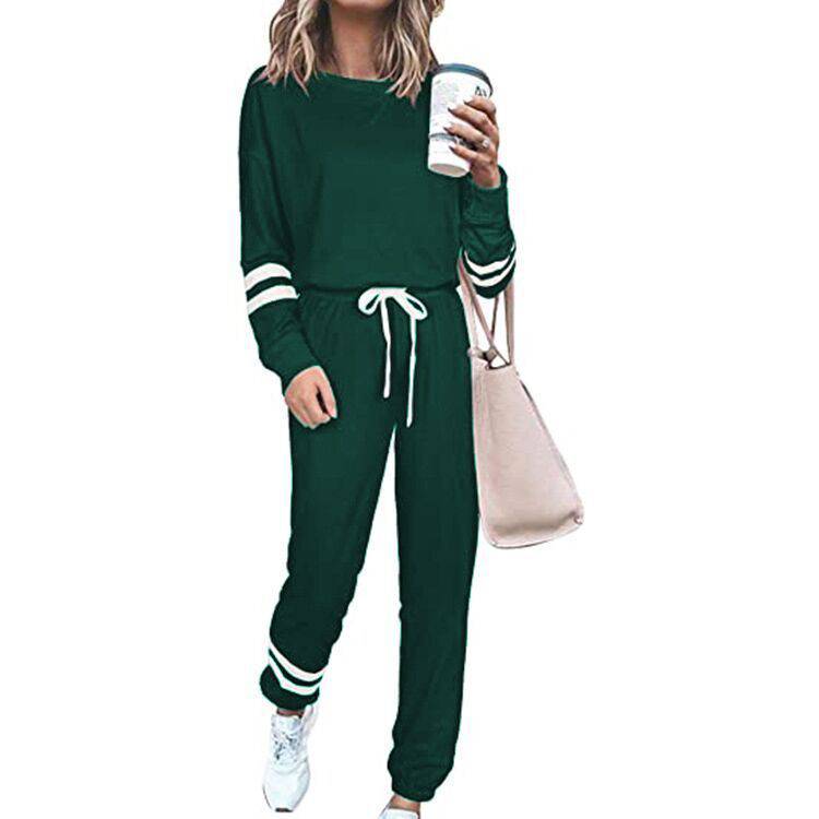 Women's Clothing Plus Size Loose-fitting Solid Color Long Sleeves Casual Suit - Clothing Personality