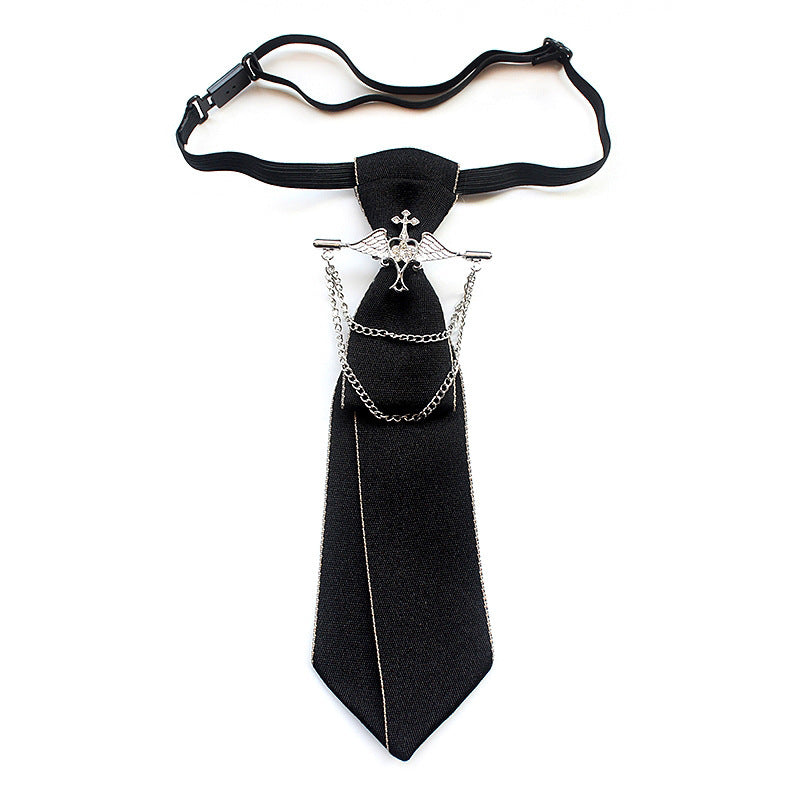 Women's Bedazzled Tie Jewelry Chain link Neckline Accessories Tie - Clothing Personality