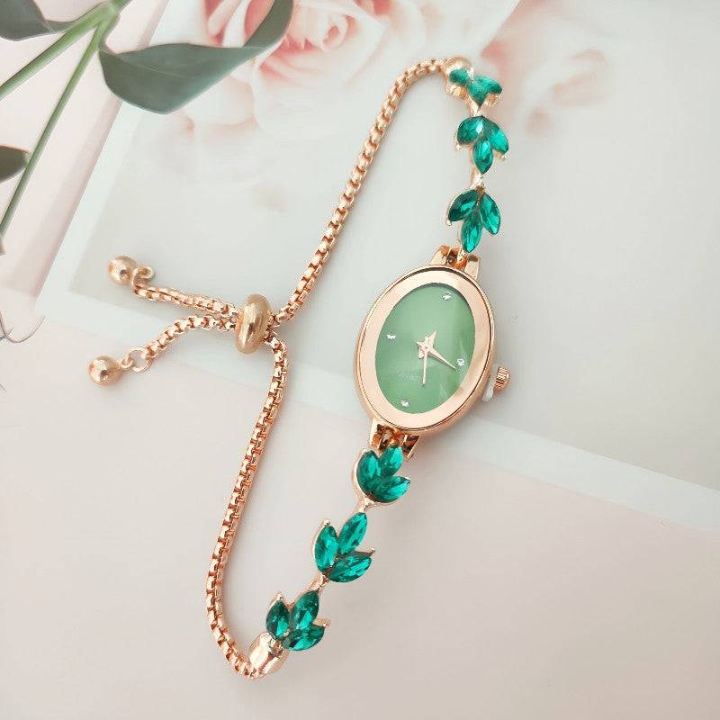 Wheat Diamond Women's Watch Free Adjustment - Clothing Personality