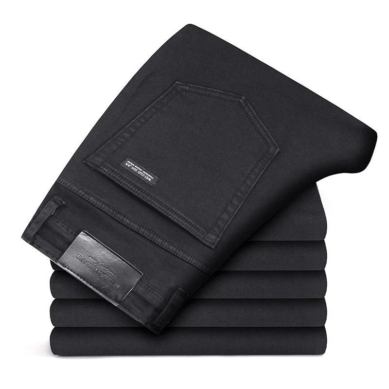 New Men's Jeans Slim Straight Black Pants For Men - Clothing Personality