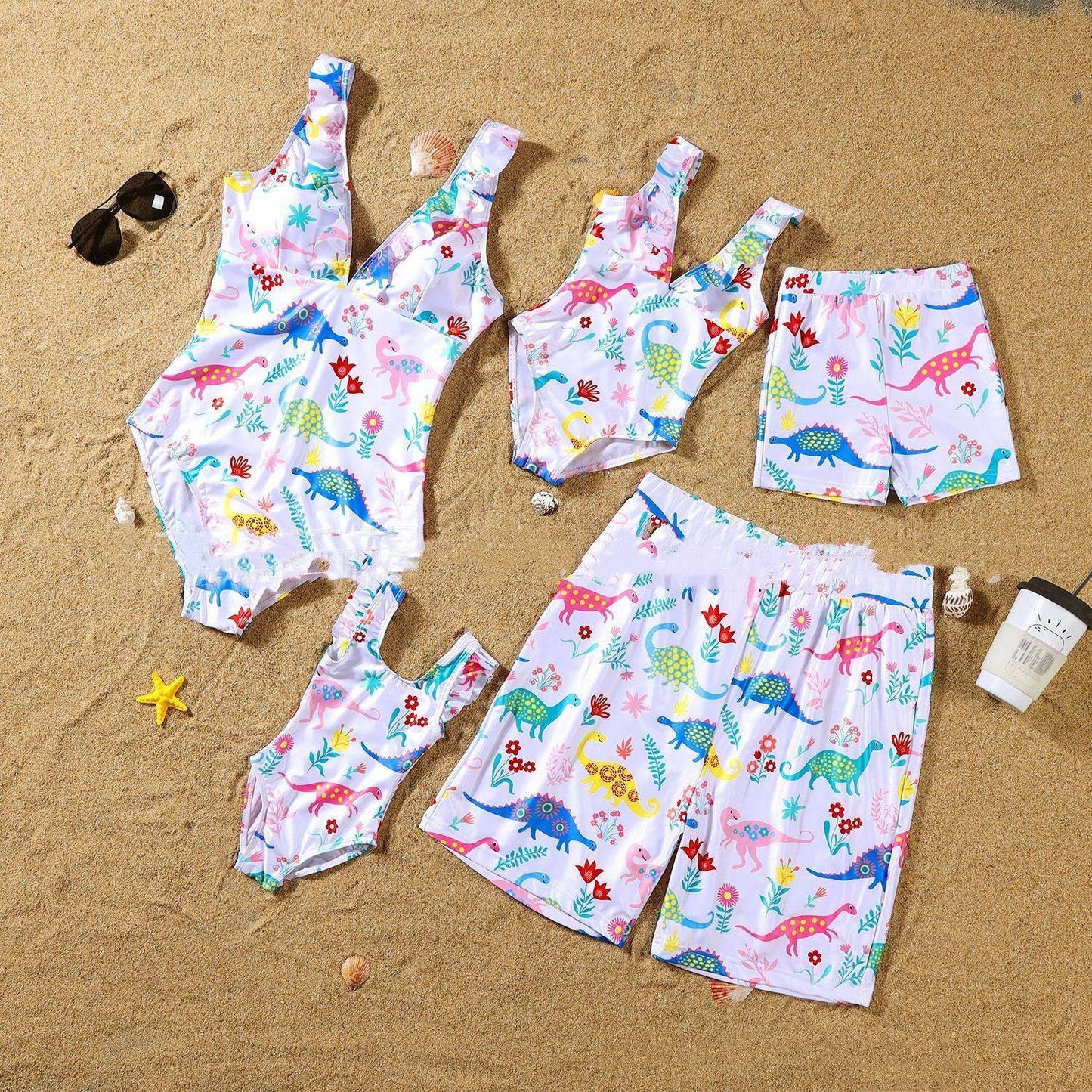 Parent-child Swimsuit Quick Dry Beach Pants Mid-child Swimsuit - Clothing Personality