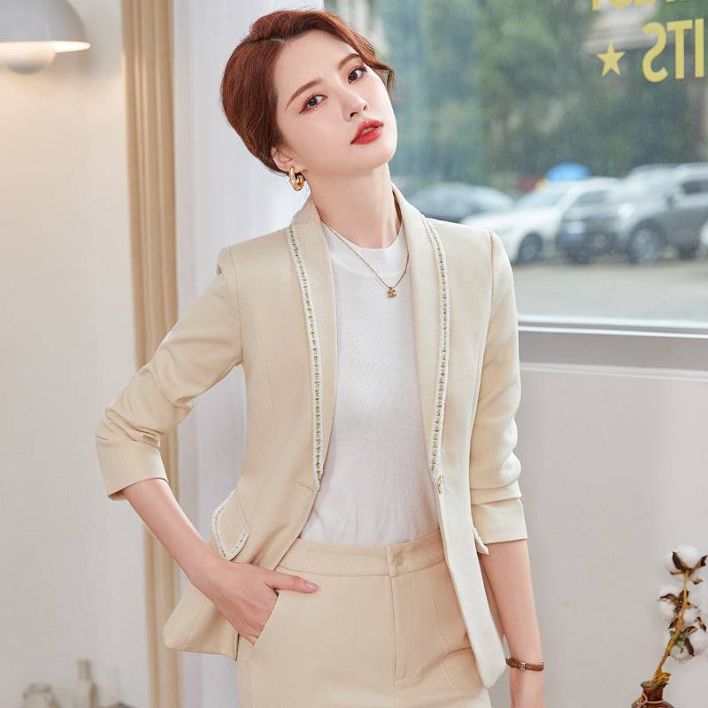Women's Contemporary Modern Two-Piece Business Pants Suit - Clothing Personality