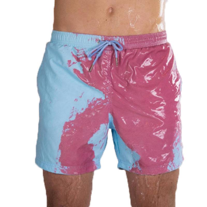 Magical Change Color Beach Shorts Summer Men Swimming Trunks Swimwear Swimsuit Quick Dry bathing shorts Beach Pant - Clothing Personality