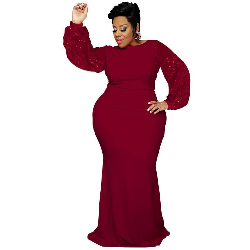 Women-s Long Sleeve Beaded Dress Autumn - Clothing Personality