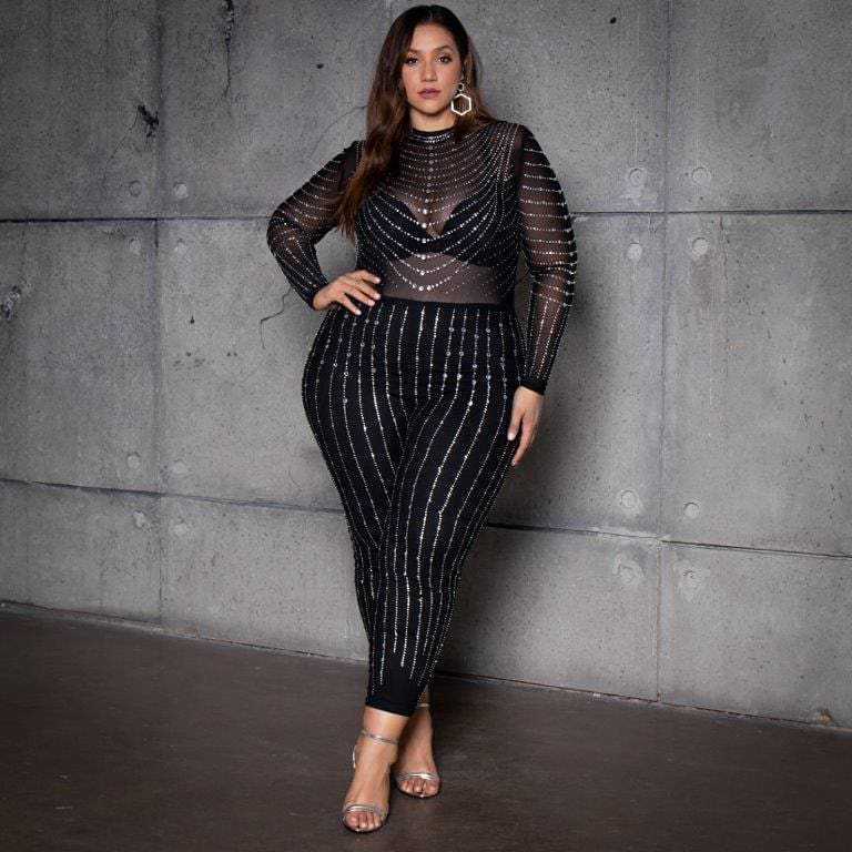 New High-stretch Mesh Sheer See-through Tight Jumpsuit - Clothing Personality