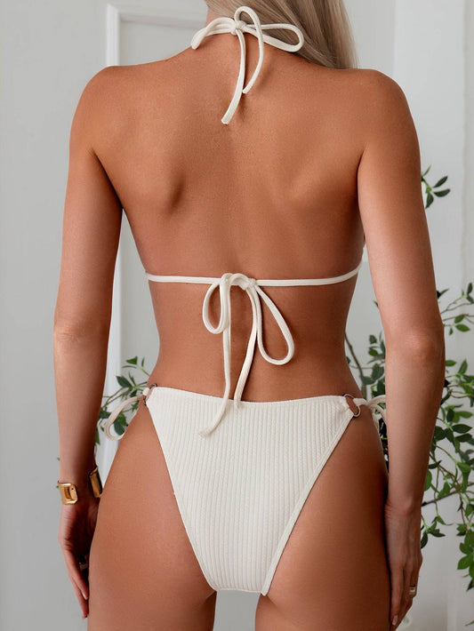 Sexy Bikini Set Summer Side Tie Thong Bandage Style Swimsuit Womens Clothing - Clothing Personality