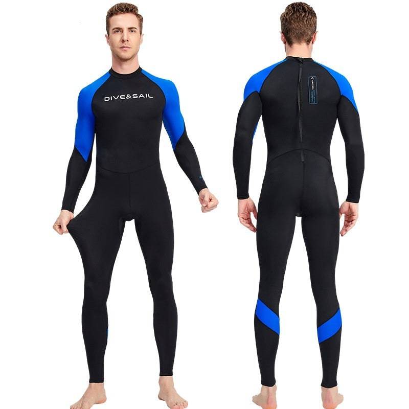 New Diving Suit Men's One-piece Thin Type Sunscreen Quick-drying Swimsuit - Clothing Personality